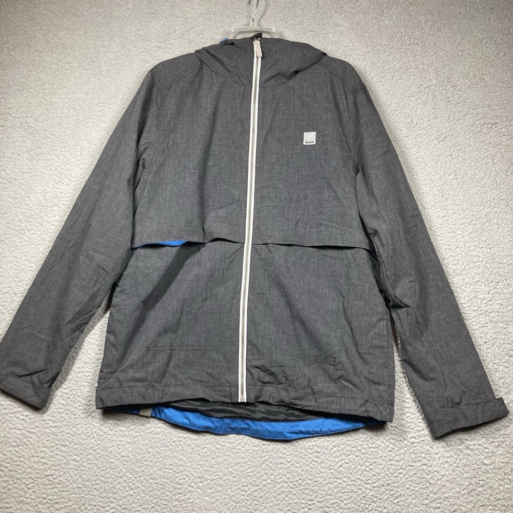 Bench Jacket Men's Medium Black Hooded‎ Light Weight Full Zip Casual Relaxed NEW